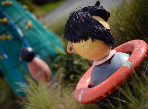 Life Boy, marine debris assemblage, part of the Tofino Float'em Garden by Pete Clarkson