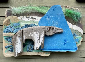 On Thin Ice marine debris art by Pete Clarkson